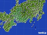 2022年10月26日の東海地方のアメダス(風向・風速)