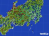 2022年10月27日の関東・甲信地方のアメダス(日照時間)