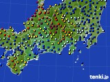 2022年10月27日の東海地方のアメダス(日照時間)