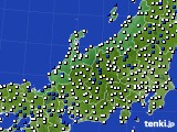 2022年10月29日の北陸地方のアメダス(風向・風速)