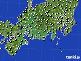 2022年10月30日の東海地方のアメダス(風向・風速)