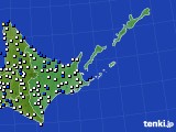 2022年10月30日の道東のアメダス(風向・風速)