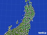 東北地方のアメダス実況(風向・風速)(2022年10月31日)