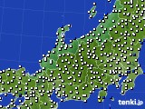 2022年10月31日の北陸地方のアメダス(風向・風速)