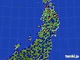 東北地方のアメダス実況(日照時間)(2022年11月01日)