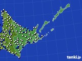 2022年11月01日の道東のアメダス(風向・風速)