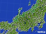 2022年11月03日の北陸地方のアメダス(風向・風速)