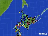 2022年11月04日の北海道地方のアメダス(日照時間)