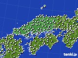 2022年11月06日の中国地方のアメダス(風向・風速)