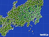 関東・甲信地方のアメダス実況(風向・風速)(2022年11月08日)