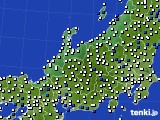 北陸地方のアメダス実況(風向・風速)(2022年11月08日)