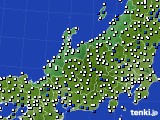 2022年11月08日の北陸地方のアメダス(風向・風速)