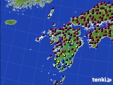 2022年11月11日の九州地方のアメダス(日照時間)