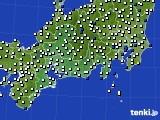 東海地方のアメダス実況(風向・風速)(2022年11月13日)