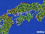 四国地方のアメダス実況(日照時間)(2022年11月14日)