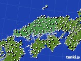 2022年11月14日の中国地方のアメダス(風向・風速)