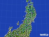 2022年11月16日の東北地方のアメダス(気温)