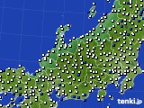 北陸地方のアメダス実況(風向・風速)(2022年11月16日)