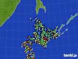 北海道地方のアメダス実況(日照時間)(2022年11月17日)