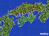 2022年11月17日の四国地方のアメダス(日照時間)