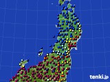 東北地方のアメダス実況(日照時間)(2022年11月18日)
