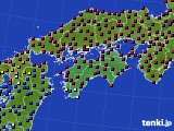 2022年11月18日の四国地方のアメダス(日照時間)