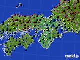 2022年11月19日の近畿地方のアメダス(日照時間)