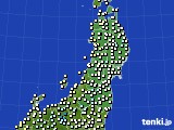 2022年11月20日の東北地方のアメダス(気温)