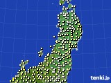 2022年11月26日の東北地方のアメダス(気温)