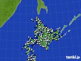 2022年11月26日の北海道地方のアメダス(風向・風速)