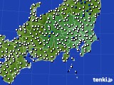 2022年11月27日の関東・甲信地方のアメダス(風向・風速)