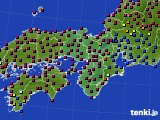 2022年11月28日の近畿地方のアメダス(日照時間)