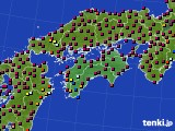 四国地方のアメダス実況(日照時間)(2022年11月28日)