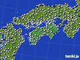 四国地方のアメダス実況(風向・風速)(2022年11月29日)