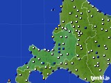 道央のアメダス実況(風向・風速)(2022年12月16日)