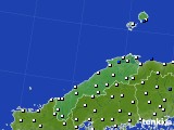 2022年12月16日の島根県のアメダス(風向・風速)