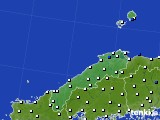 2022年12月16日の島根県のアメダス(風向・風速)