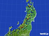 東北地方のアメダス実況(積雪深)(2022年12月19日)