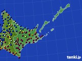 道東のアメダス実況(日照時間)(2022年12月19日)