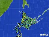 北海道地方のアメダス実況(積雪深)(2022年12月21日)