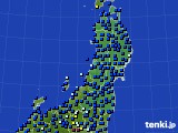東北地方のアメダス実況(日照時間)(2022年12月21日)