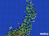 東北地方のアメダス実況(日照時間)(2022年12月22日)