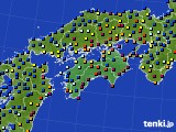 2022年12月22日の四国地方のアメダス(日照時間)