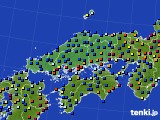 2022年12月23日の中国地方のアメダス(日照時間)