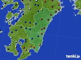 2022年12月23日の宮崎県のアメダス(日照時間)