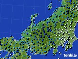 北陸地方のアメダス実況(気温)(2022年12月23日)