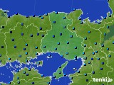 2022年12月23日の兵庫県のアメダス(気温)
