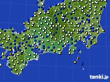 2022年12月23日の東海地方のアメダス(風向・風速)