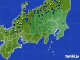 関東・甲信地方のアメダス実況(積雪深)(2022年12月24日)