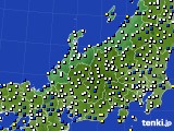 北陸地方のアメダス実況(風向・風速)(2022年12月24日)